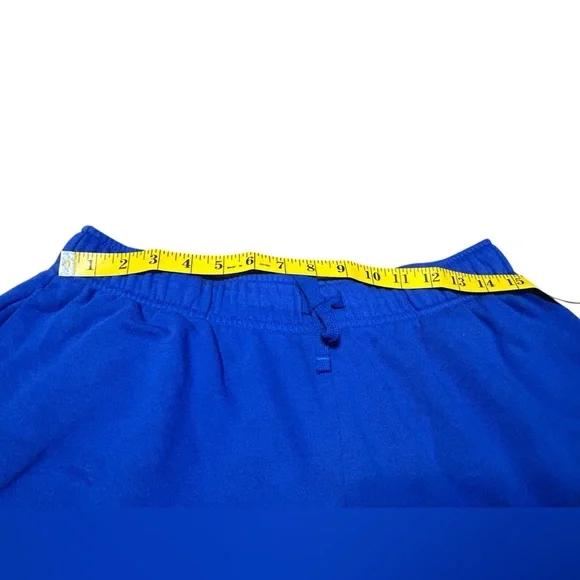 Nike Blue Sweat Shorts Women’s Large Cotton Blend Drawstring Athletic - Picture 9 of 10